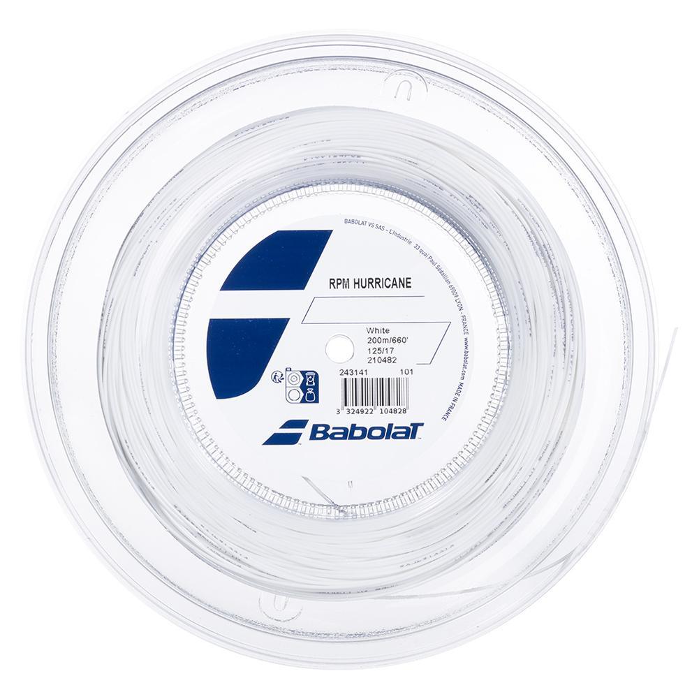 RPM Hurricane Tennis String Reel Strings BABOLAT White 16