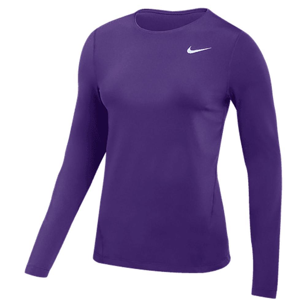 Women's Long Sleeve Mesh Top Womens Team Gear NIKE Purple S
