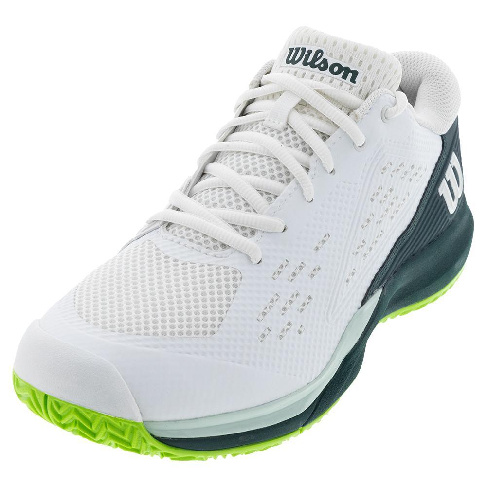 Men's Rush Pro Ace Wide Tennis Shoes White and Ponderosa Top Tennis Shoes WILSON 7 White