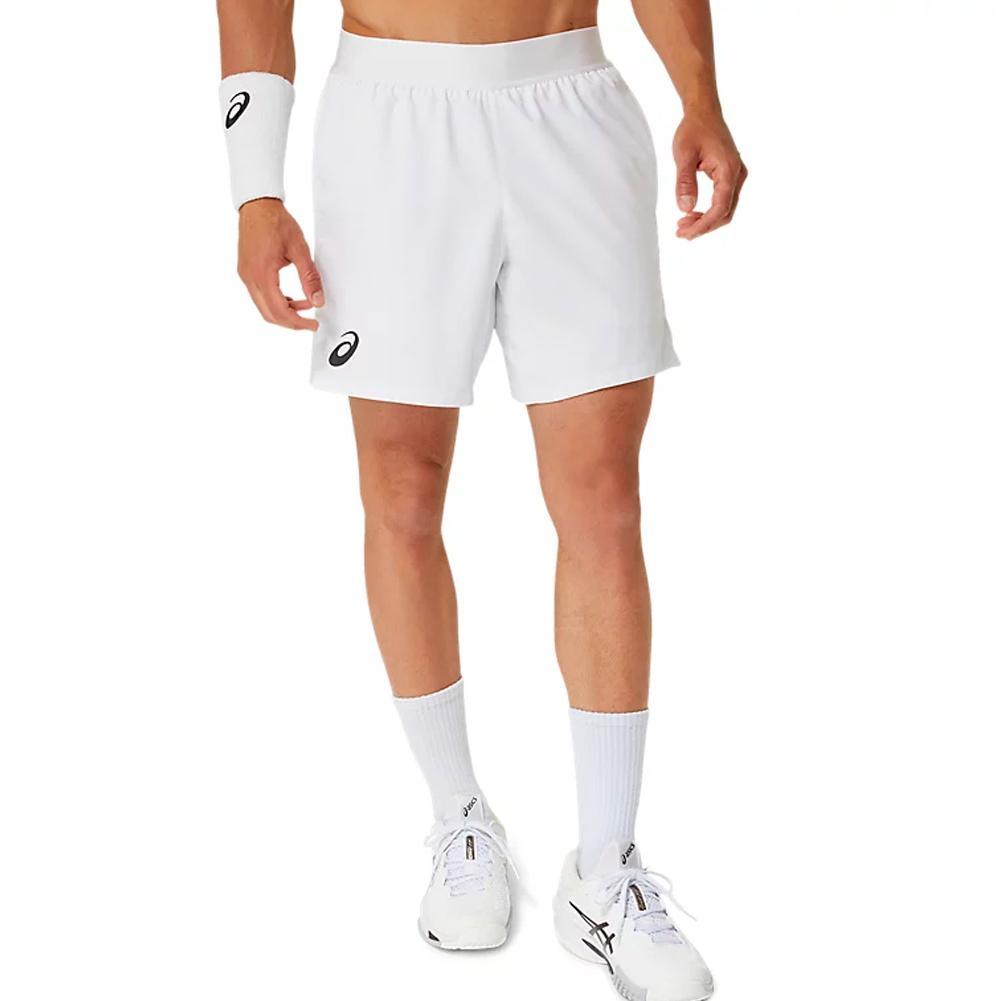 Men's Match 7 Inch Tennis Short Brilliant White Tournament Gear ASICS