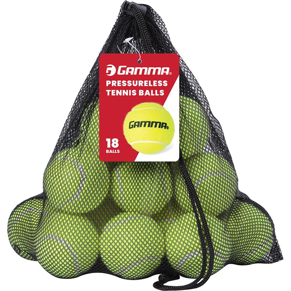 Pressureless Tennis Balls 18pk TENNIS BALLS GAMMA Yellow
