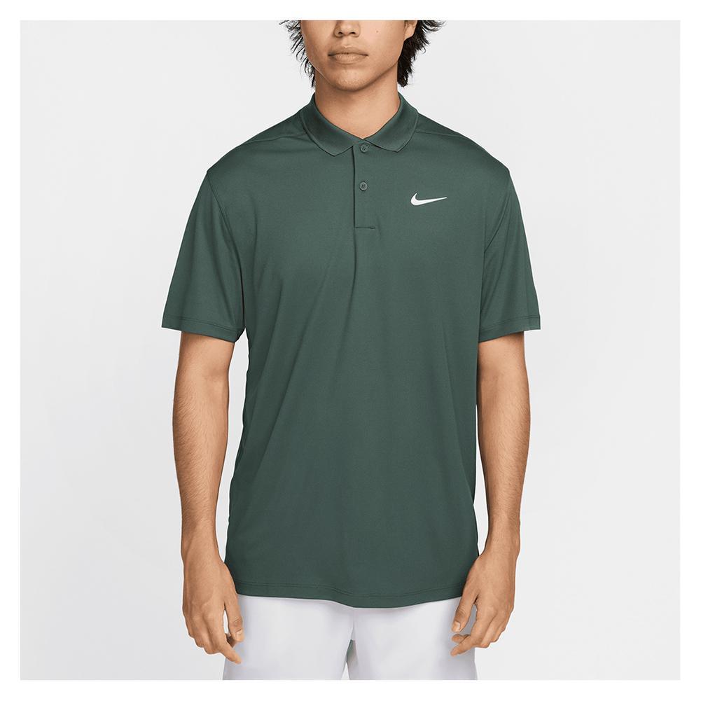 Mens Court Dri-FIT Pique Tennis Polo Vintage Green and White Mens Apparel NIKE XS Green