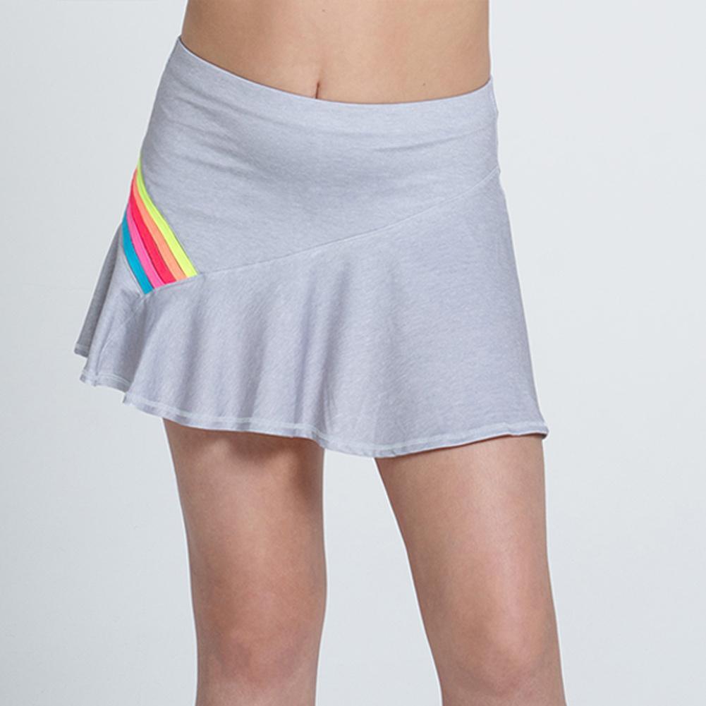 Girls' Tennis Skort Girls Apparel LUCKY IN LOVE Grey 2XS