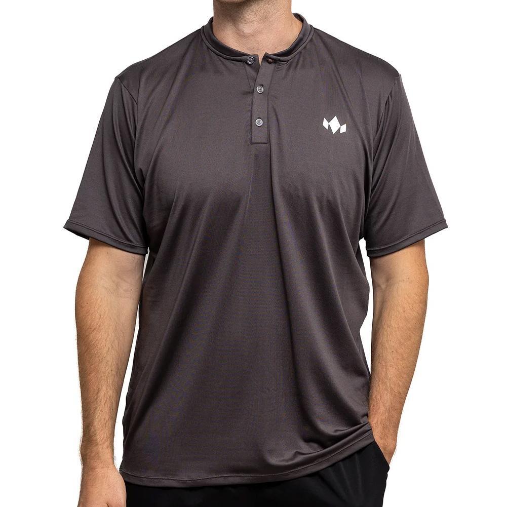 Men`s Essential Henley MENS TEAM GEAR DIADEM Grey XS