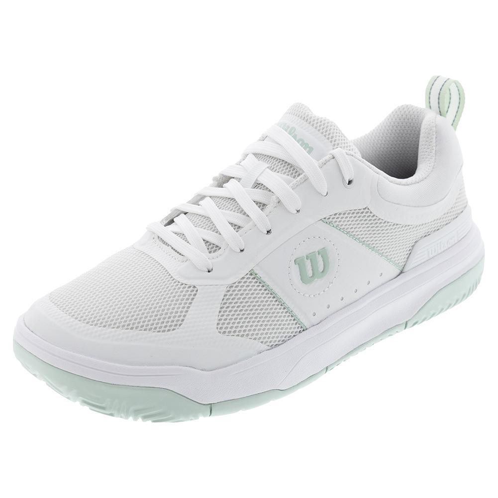 Women`s Pickle Pro Pickleball Shoes White and Surf Spray WOMENS SHOES WILSON White 5.5