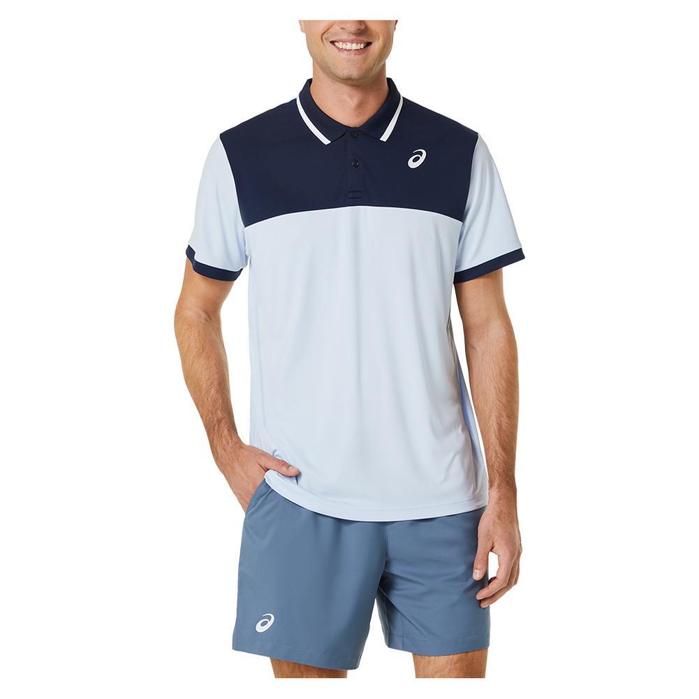 Men`s Court Tennis Polo MENS APPAREL ASICS Blue S