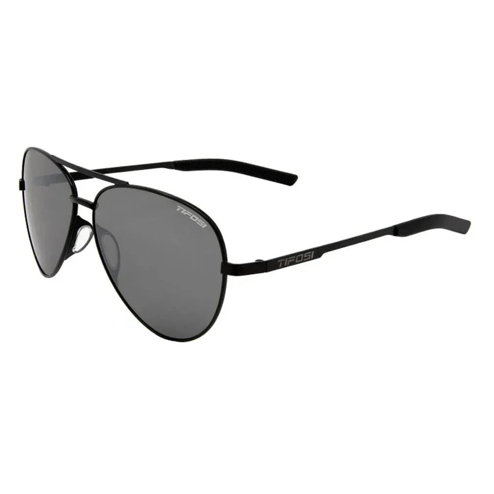 Shwae Sunglasses Satin Black and Smoke Lenses TIFOSI