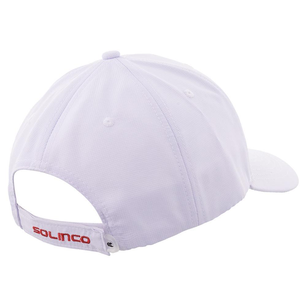 All Court Performance Cap White and Red Caps And Visors SOLINCO