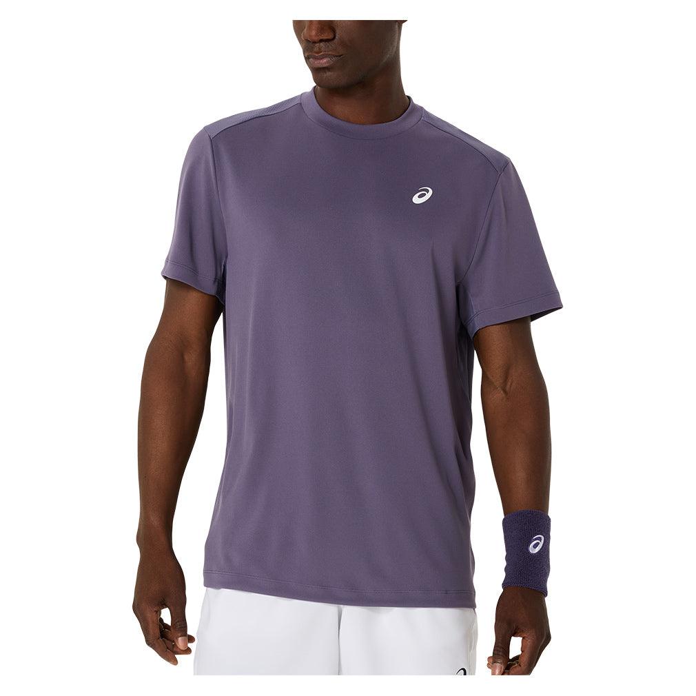Men`s Court Short Sleeve Tennis Top Greyish Purple MENS APPAREL ASICS S Purple