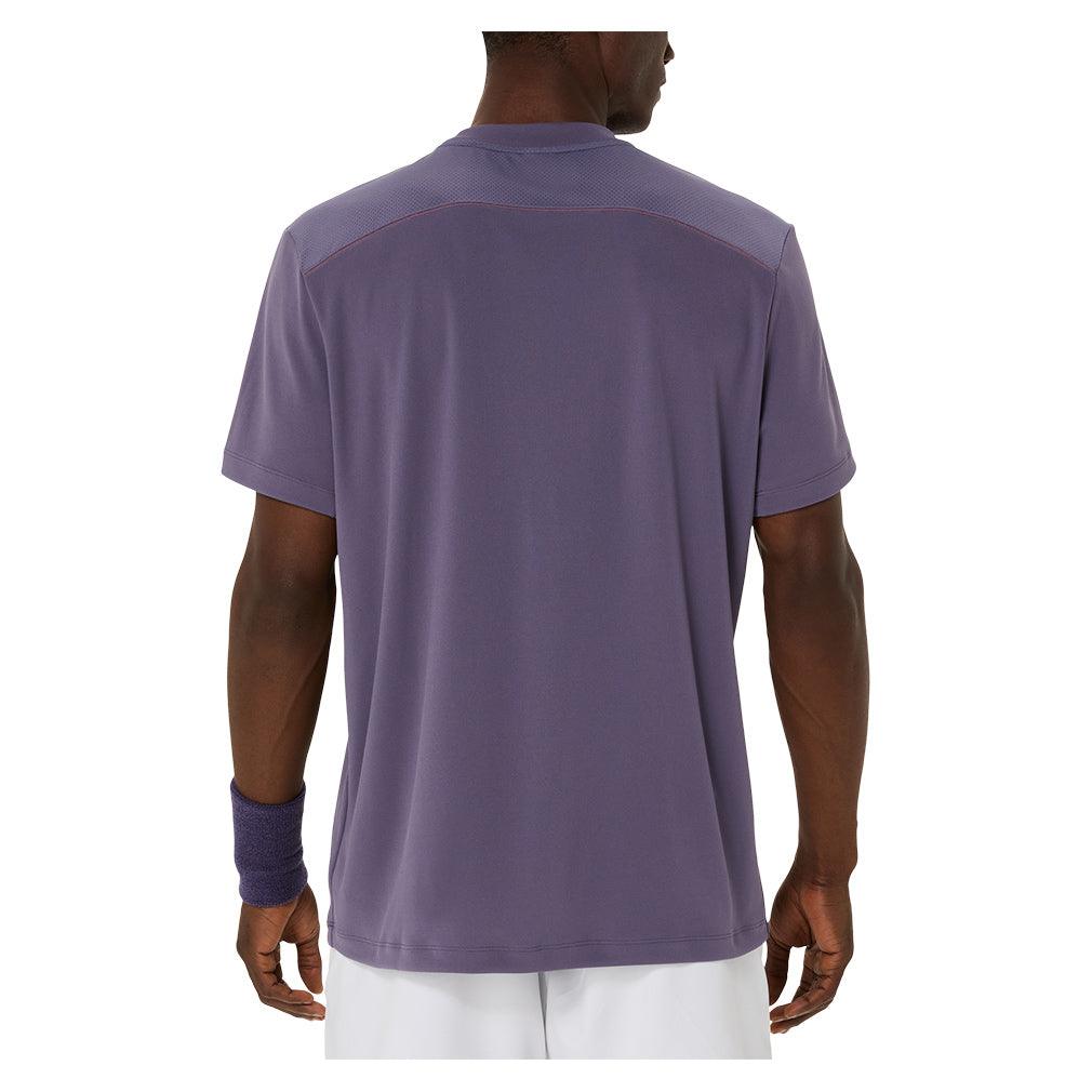 Men`s Court Short Sleeve Tennis Top Greyish Purple MENS APPAREL ASICS