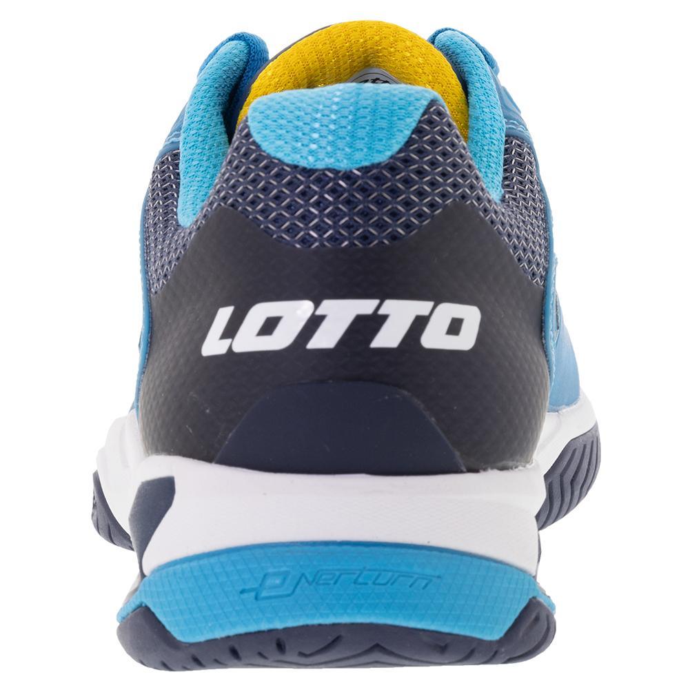 Men`s Mirage 100 Speed Tennis Shoes Blue Ocean and Saffron SHOES LOTTO