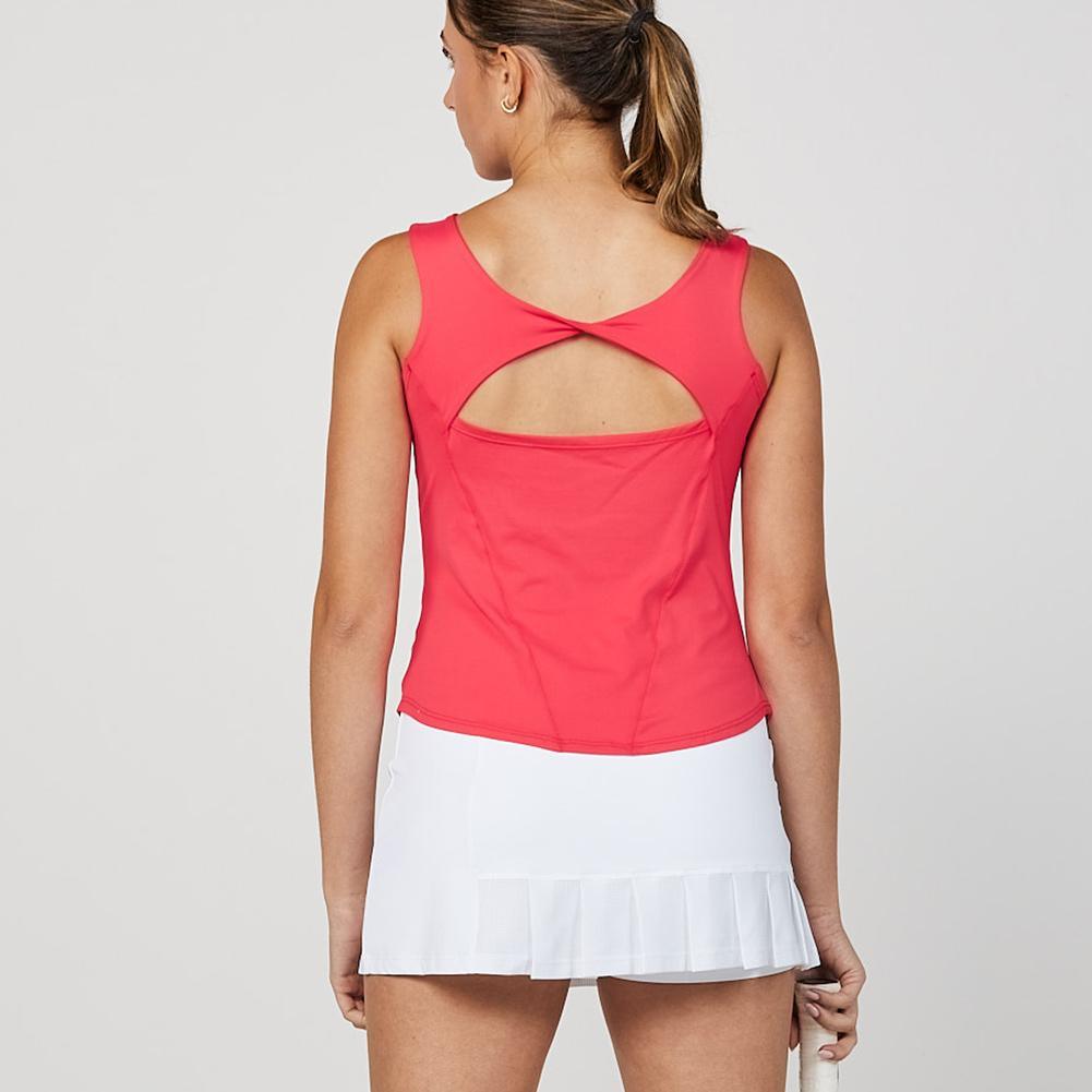 Womens Wild Flowers 22 Inch Tennis Tank Berry Red Womens Apparel SOFIBELLA