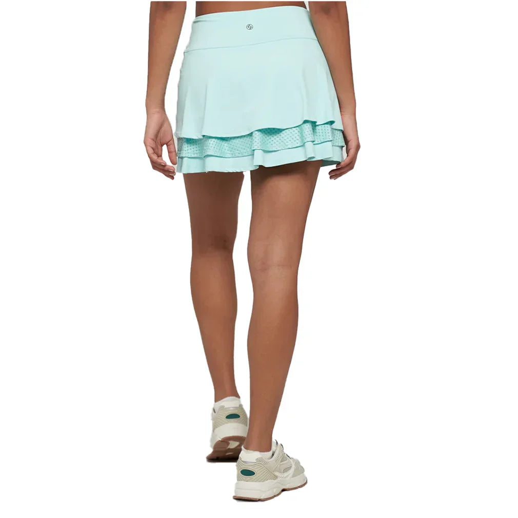 Women`s Elite Down The Line 13 Inch Tennis Skort Sea Crystal and Dragonfly LIJA