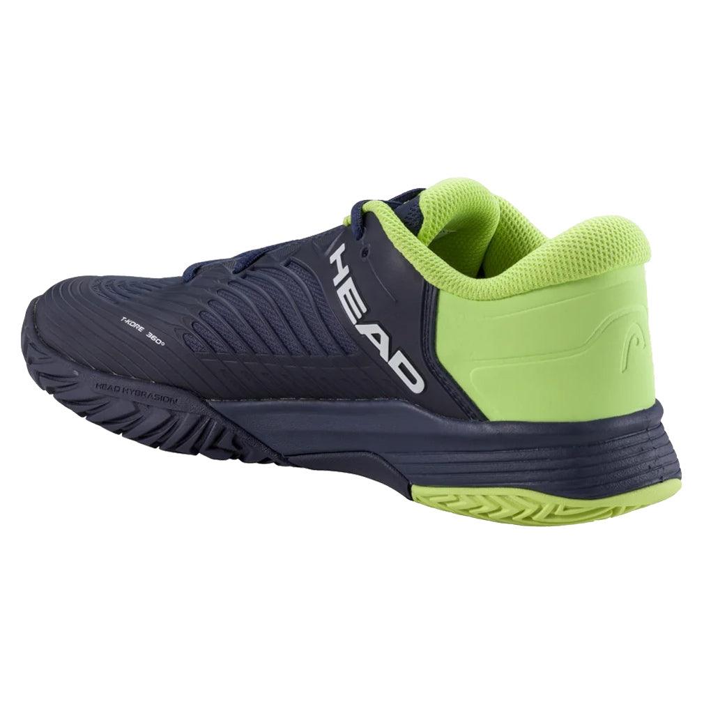Juniors Revolt Pro 4.5 Clay Tennis Shoes Navy and Lime HEAD