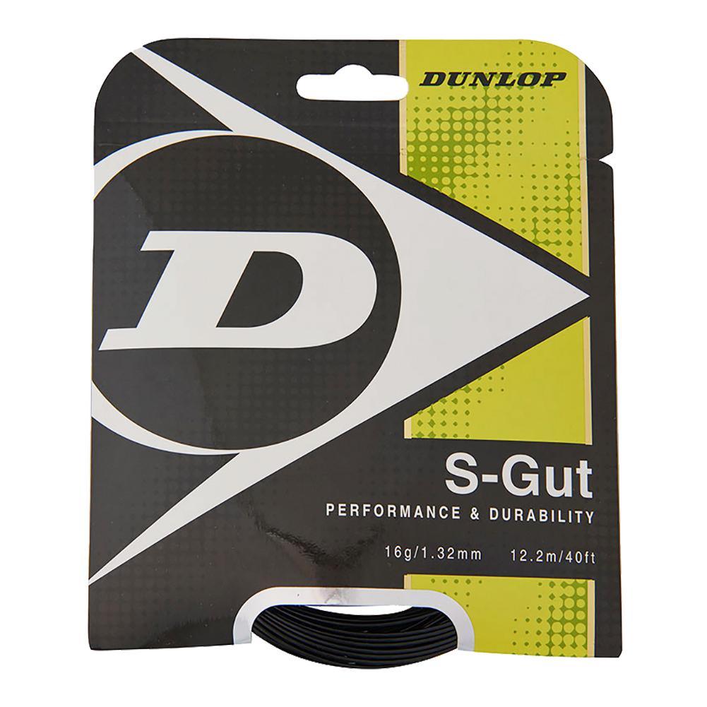 S-Gut 16G Black Tennis String Strings DUNLOP Black
