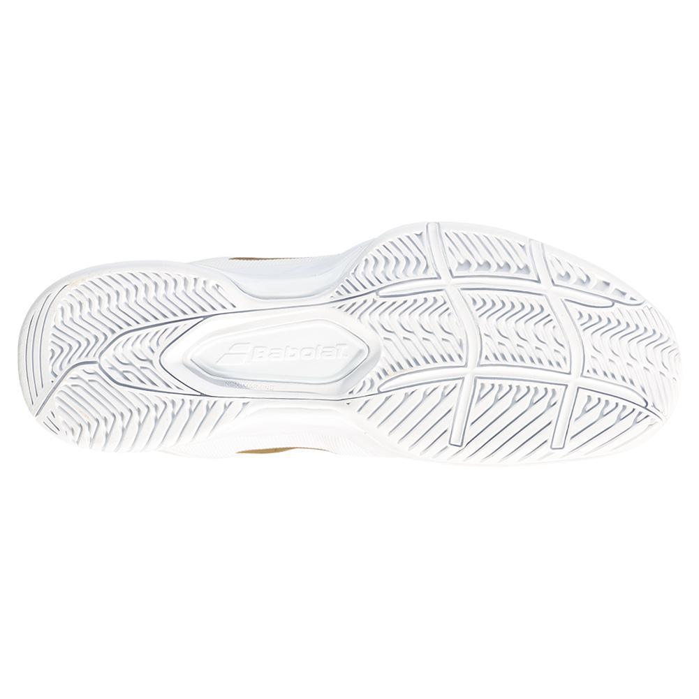 Women's SFX3 All Court Tennis Shoes White and Gold Womens Shoes BABOLAT