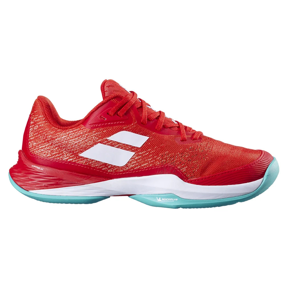 Women`s Jet Mach 3 Tennis Shoes Fiesta Red BABOLAT