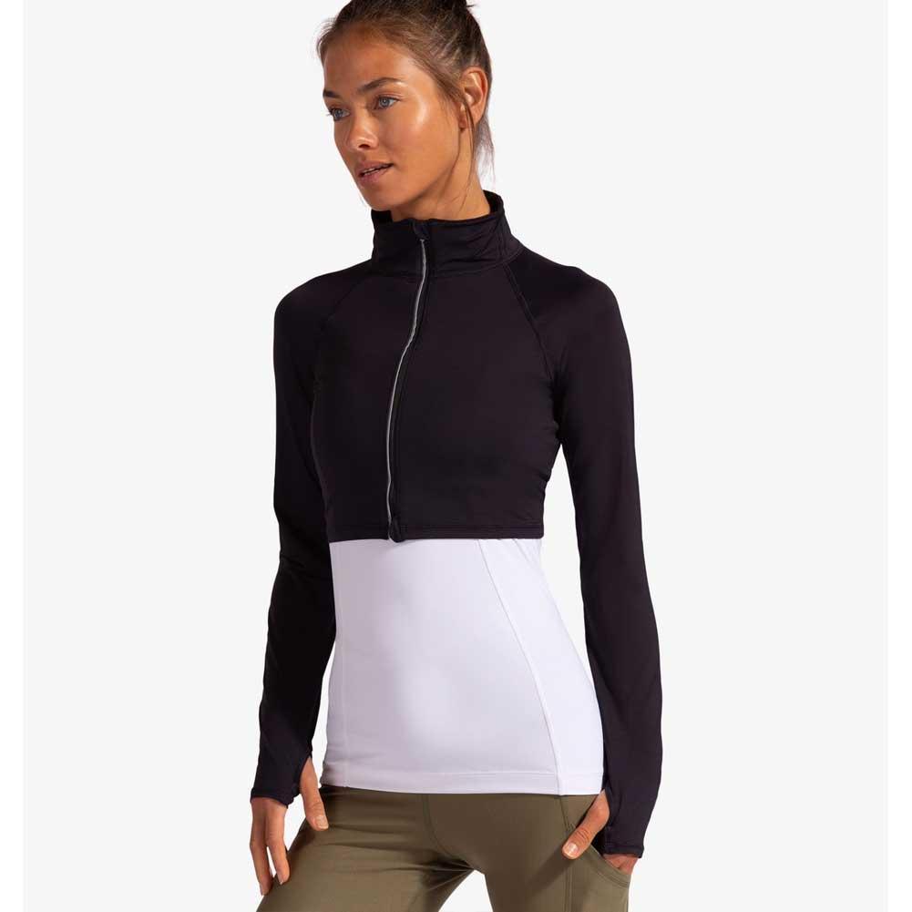 Women`s Full Zip Tennis Crop Top WOMENS APPAREL BLOQUV