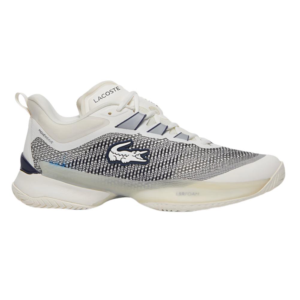 Men`s AG-LT23 Ultra Tennis Shoes Off White and Navy LACOSTE