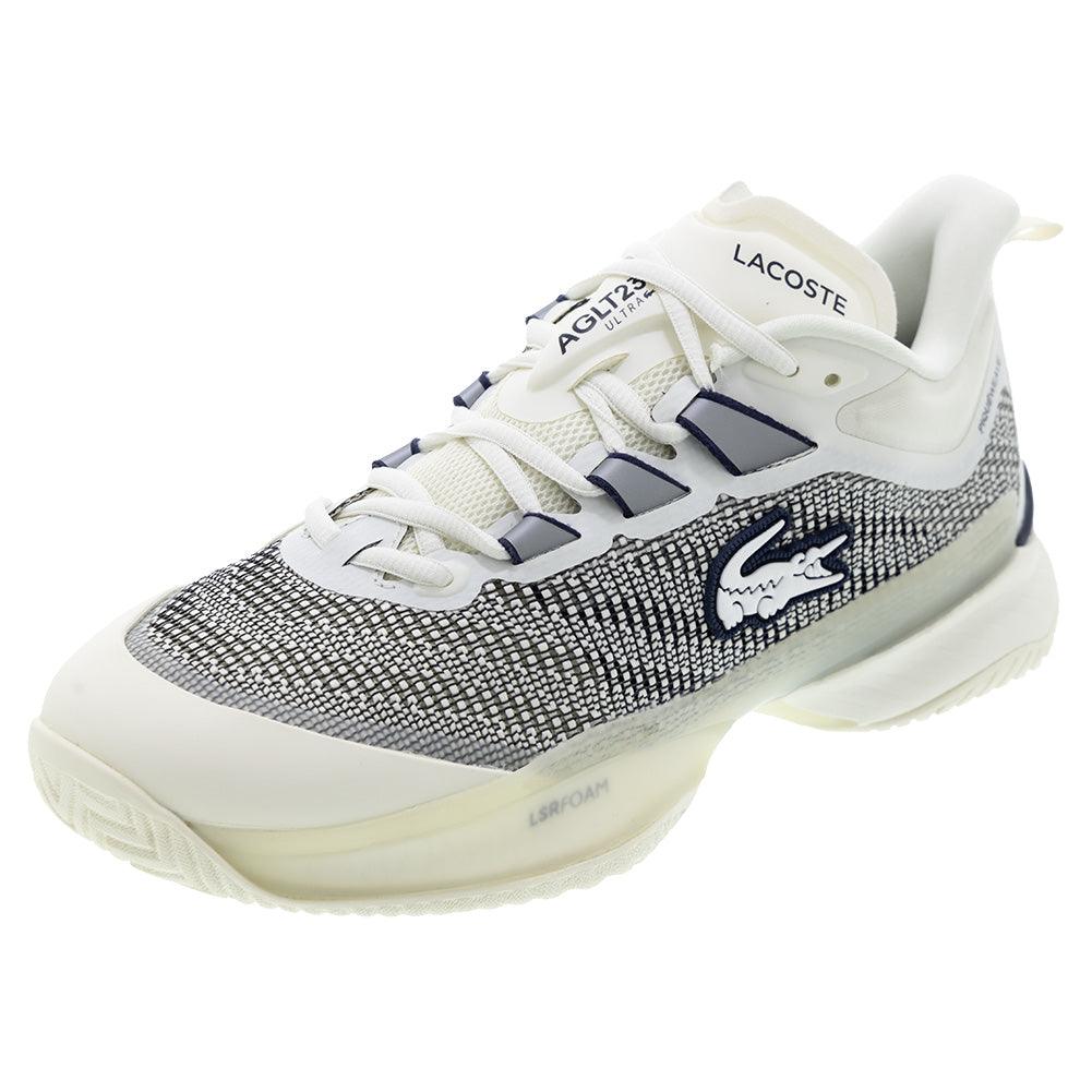 Men`s AG-LT23 Ultra Tennis Shoes Off White and Navy LACOSTE 7