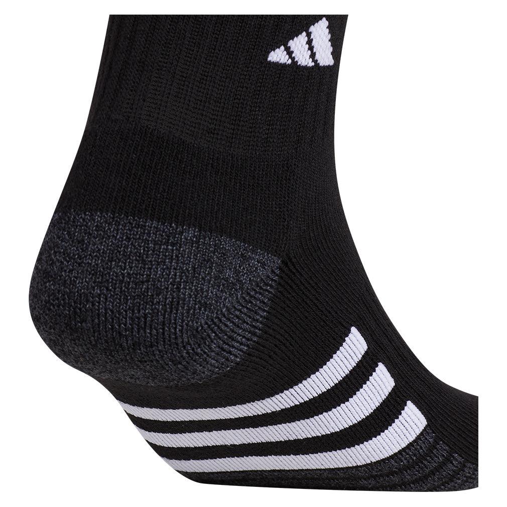Men`s Cushioned 3.0 3 Pack Quarter Tennis Socks Black and White SOCKS ADIDAS