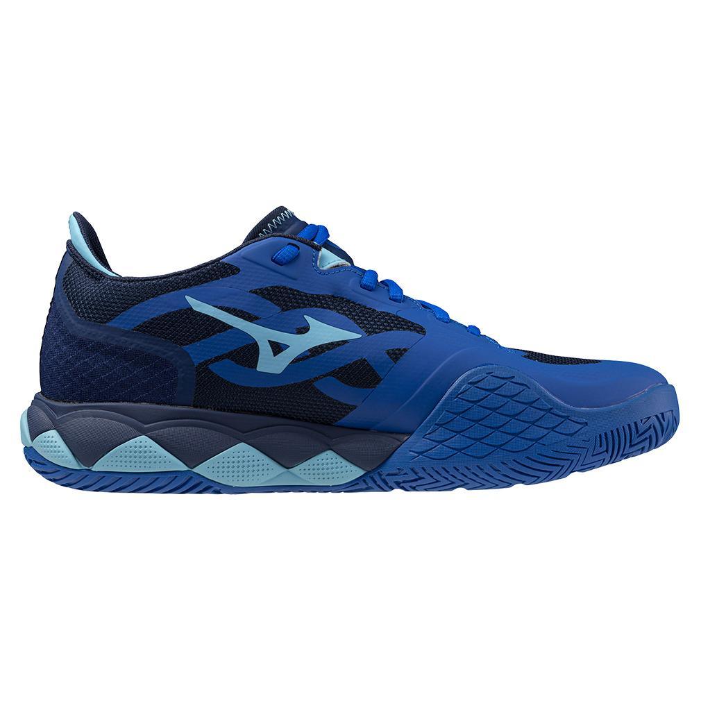 Mens Wave Enforce Tour AC Tennis Shoes Mugen Blue and White TOURNAMENT GEAR MIZUNO