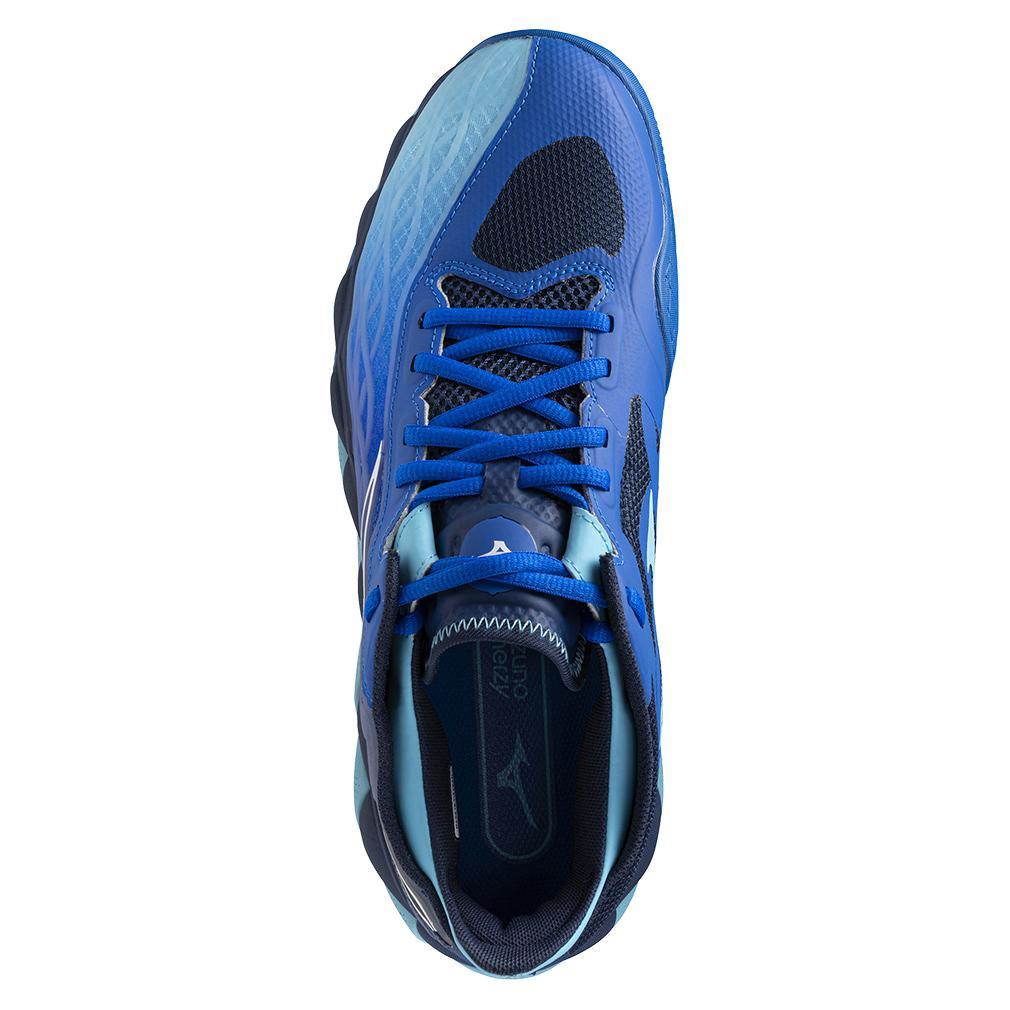Mens Wave Enforce Tour AC Tennis Shoes Mugen Blue and White TOURNAMENT GEAR MIZUNO