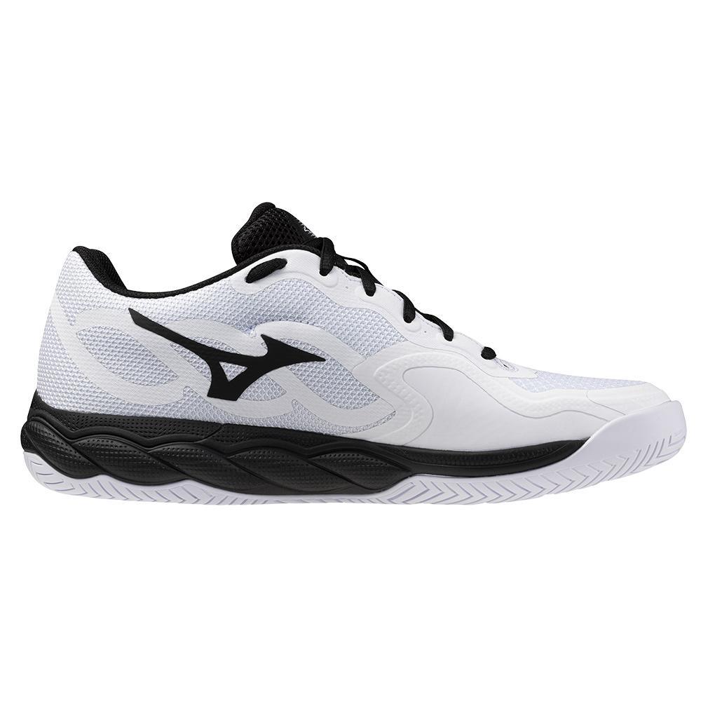 Mens Wave Enforce Court AC Tennis Shoes White and Black TOP TENNIS SHOES MIZUNO