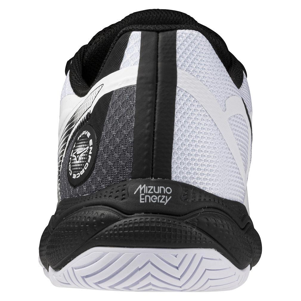 Mens Wave Enforce Court AC Tennis Shoes White and Black TOP TENNIS SHOES MIZUNO
