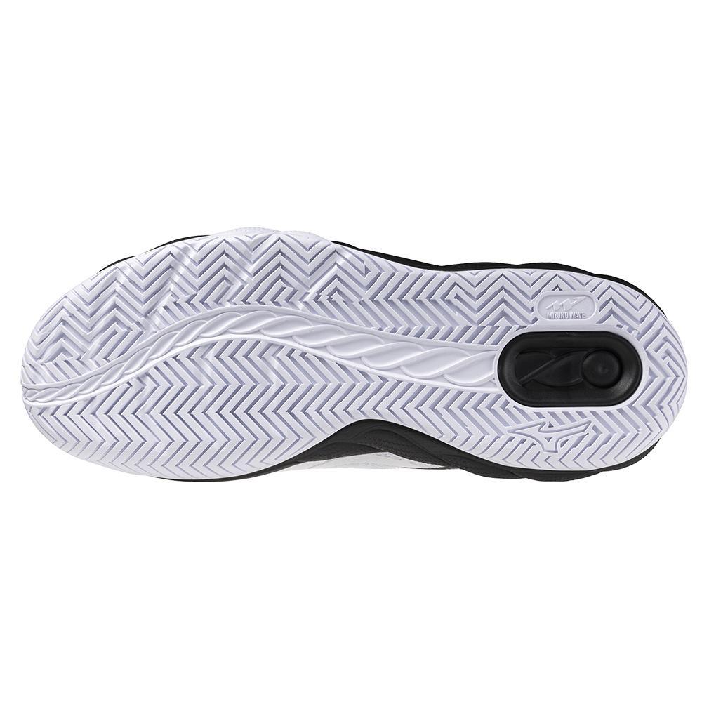 Mens Wave Enforce Court AC Tennis Shoes White and Black TOP TENNIS SHOES MIZUNO