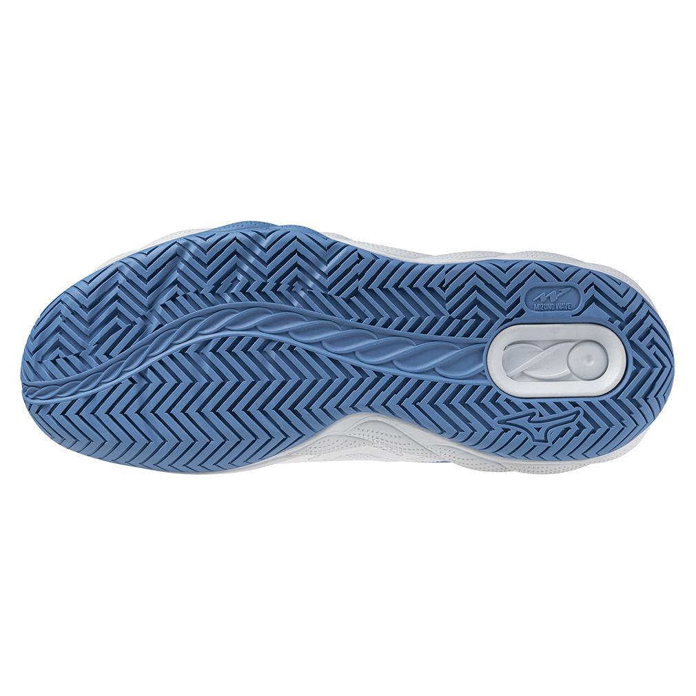 Womens Wave Enforce Court AC Tennis Shoes White and Parisian Blue WOMENS SHOES MIZUNO