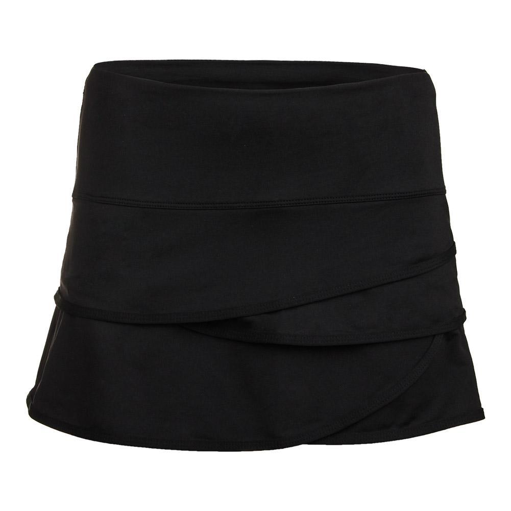 Women`s Scallop Tennis Skort WOMENS APPAREL LUCKY IN LOVE Black XS