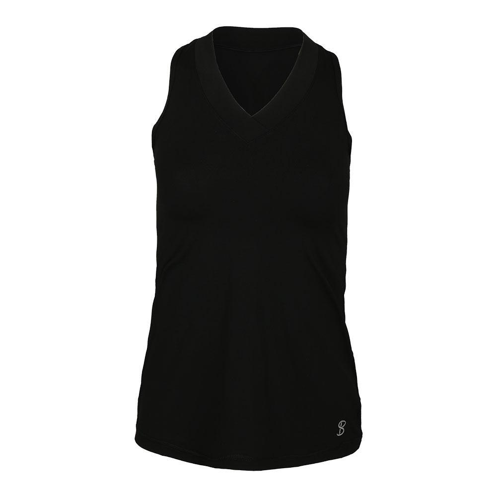 Women's UV Racerback Tennis Tank Womens Apparel SOFIBELLA Black XS