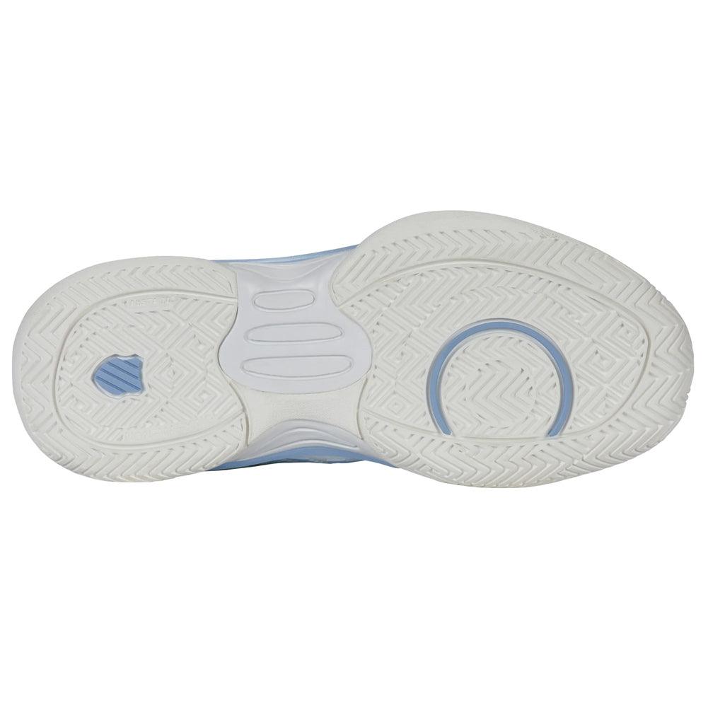 Juniors` Hypercourt Express 2 Tennis Shoes Lucent White and Dutch Canal K-SWISS
