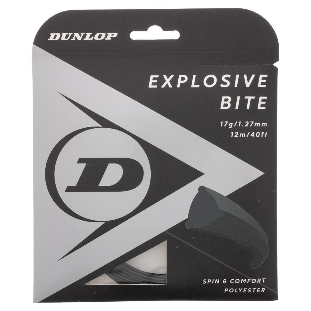 Explosive Bite Black 17G Tennis String Strings DUNLOP Black