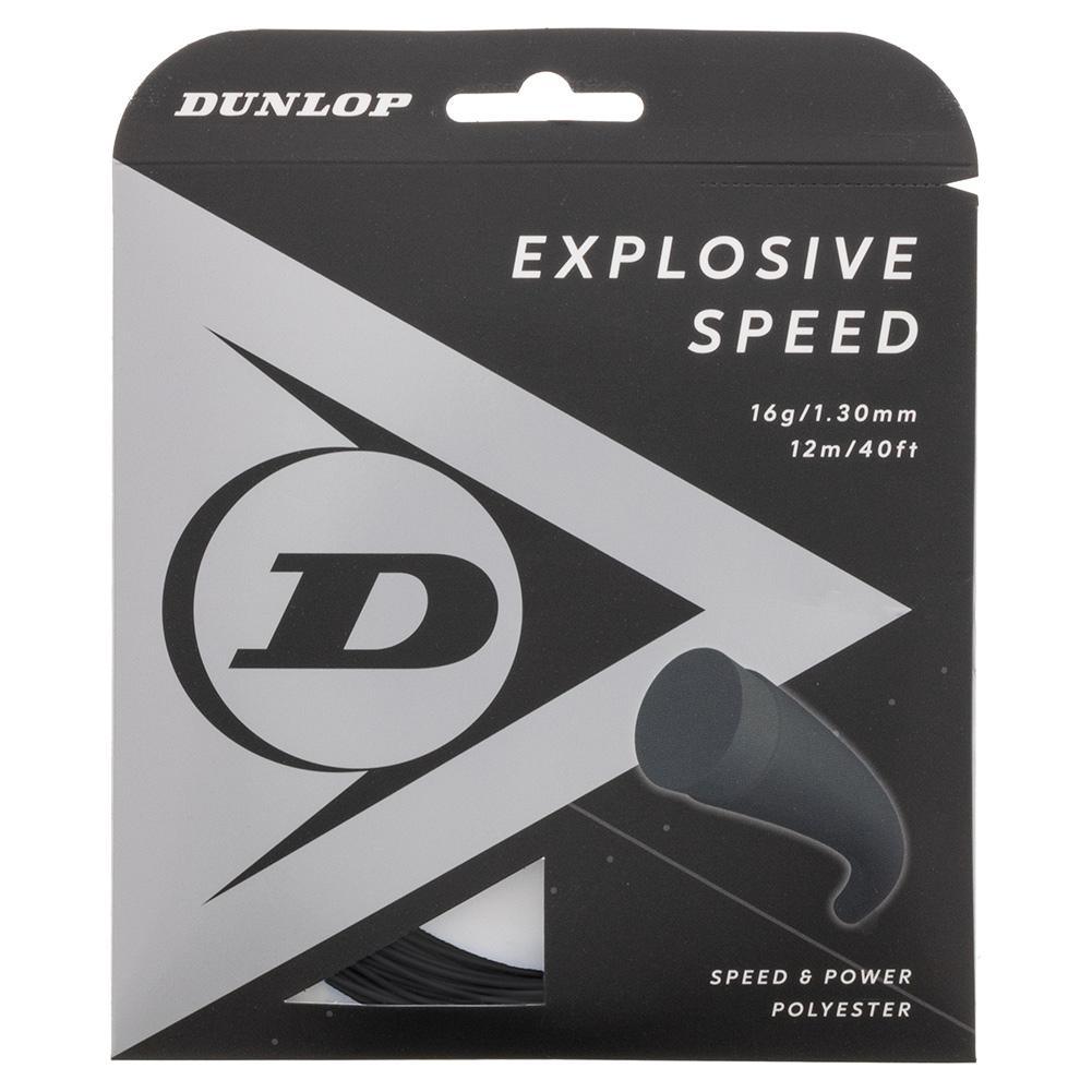 Explosive Speed Black 16G Tennis String Strings DUNLOP Black