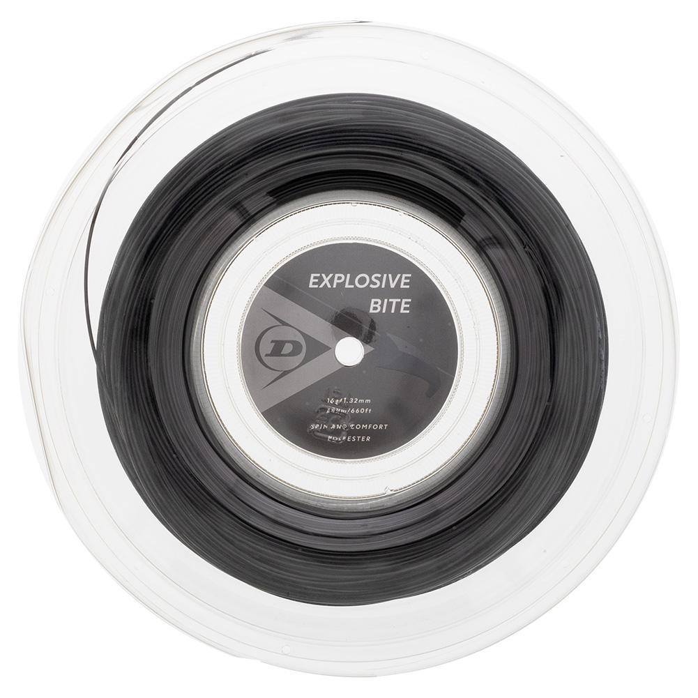 Explosive Bite Black 16G Tennis String Reel Strings DUNLOP Black