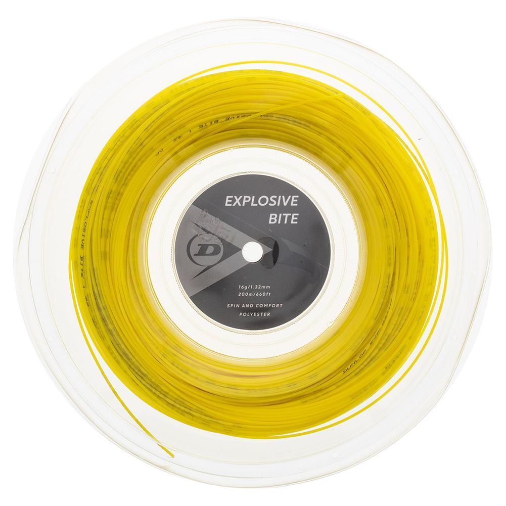 Explosive Bite Yellow 16G Tennis String Reel Strings DUNLOP Yellow