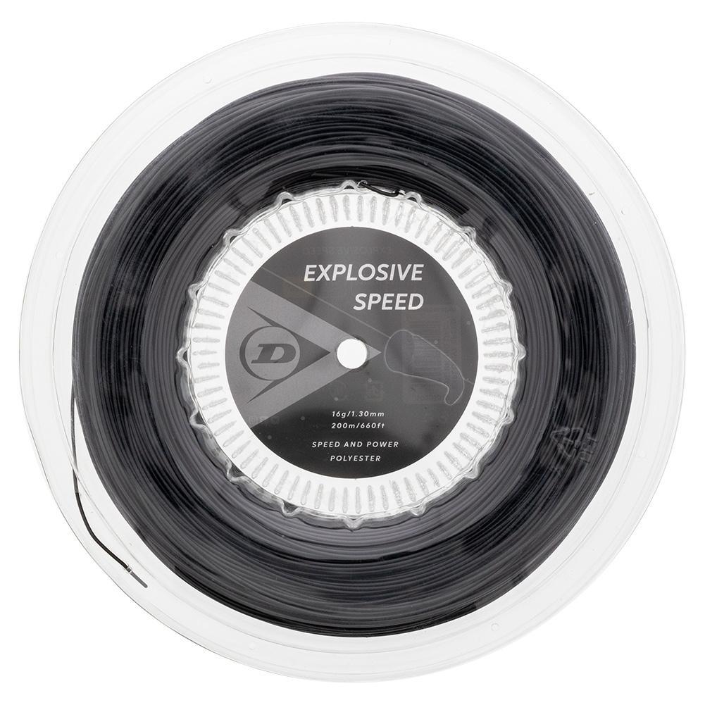 Explosive Speed Black 16G Tennis String Reel Strings DUNLOP Black