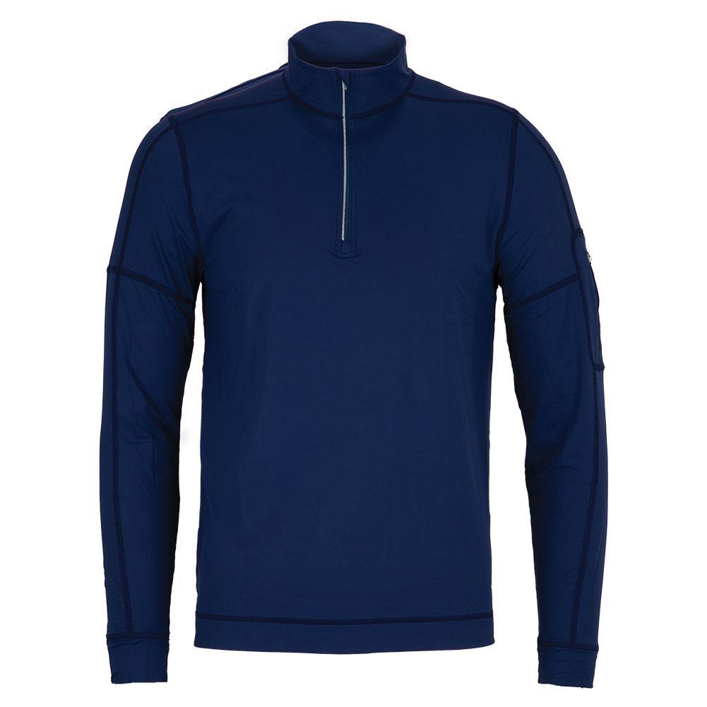Men`s Mock Zip Tennis Top OUTERWEAR BLOQUV Navy S