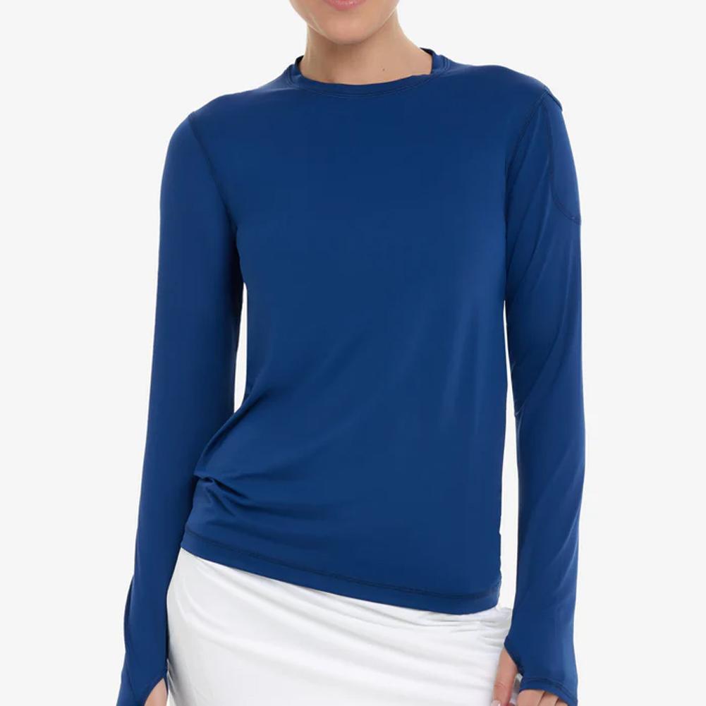 Women`s 24/7 Long Sleeve Tennis Crew WOMENS APPAREL BLOQUV NAVY XS