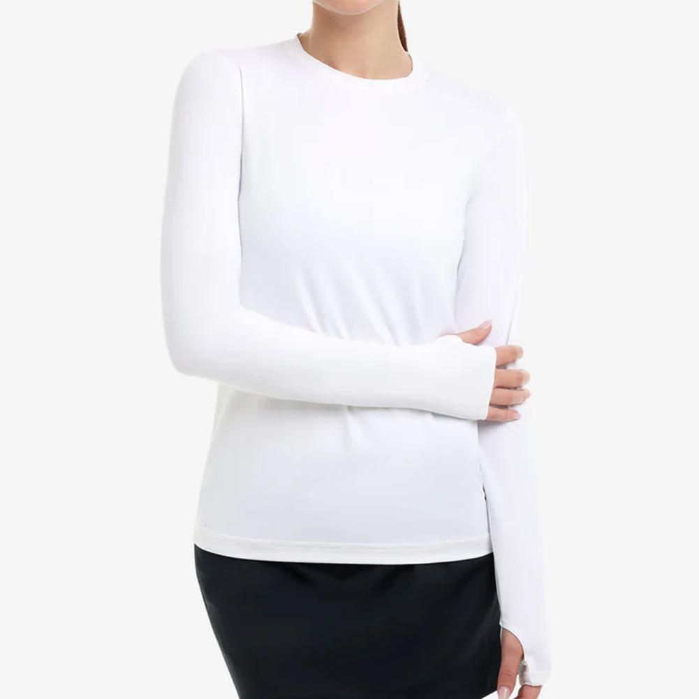 Women`s 24/7 Long Sleeve Tennis Crew WOMENS APPAREL BLOQUV WHITE XS