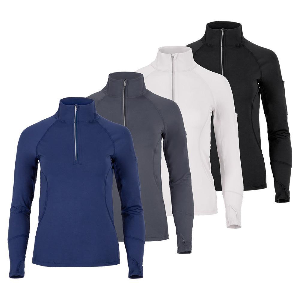 Women`s Mock Zip Tennis Top WOMENS APPAREL BLOQUV