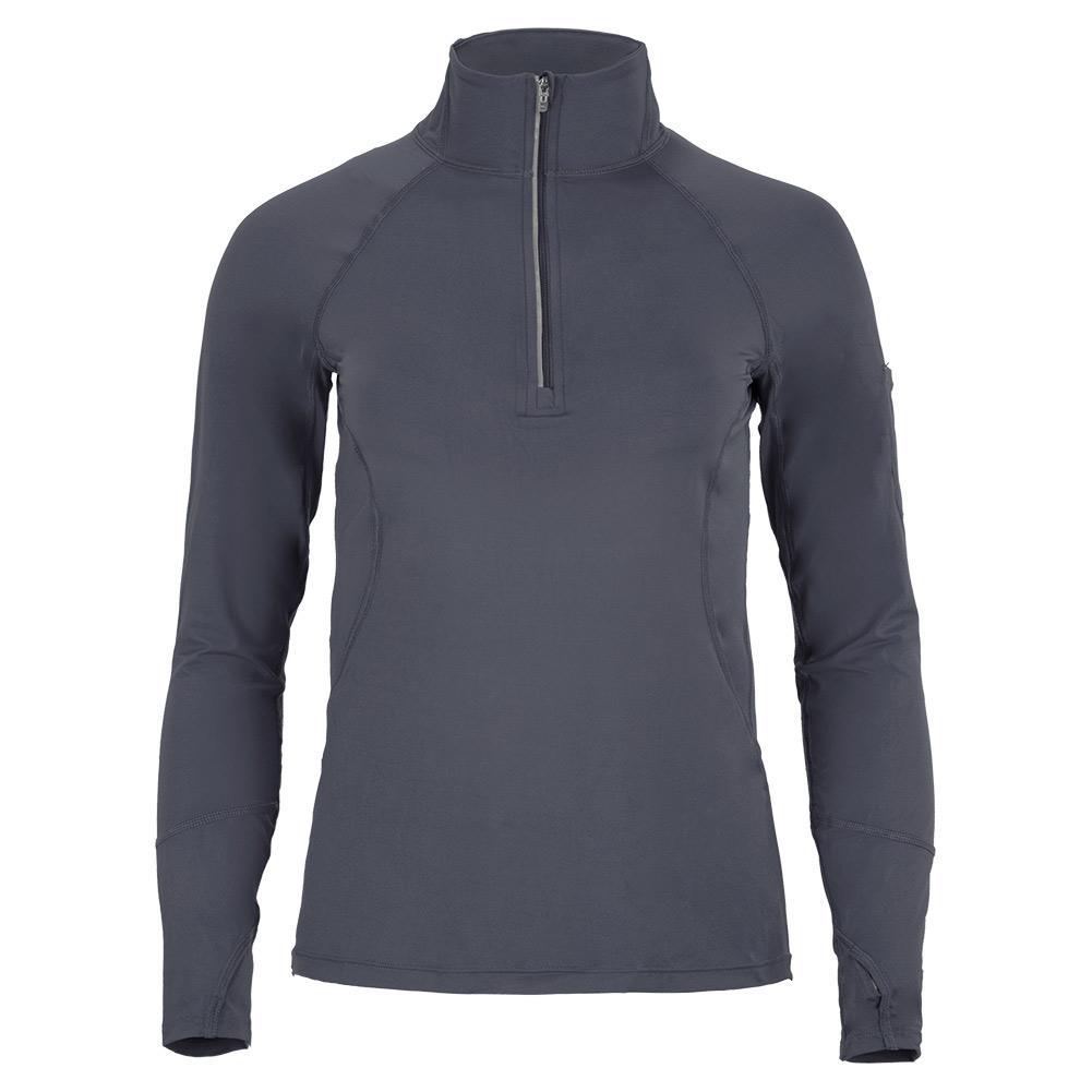 Women`s Mock Zip Tennis Top WOMENS APPAREL BLOQUV SMOKE XS