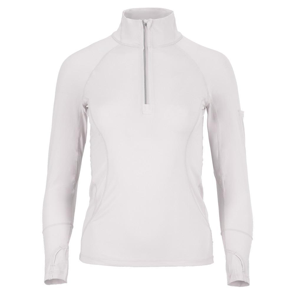 Women`s Mock Zip Tennis Top WOMENS APPAREL BLOQUV WHITE XS