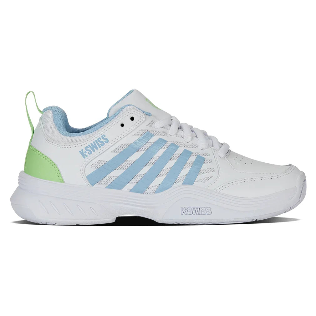Women`s Court Express 2 Tennis Shoes White and Dutch Canal K-SWISS
