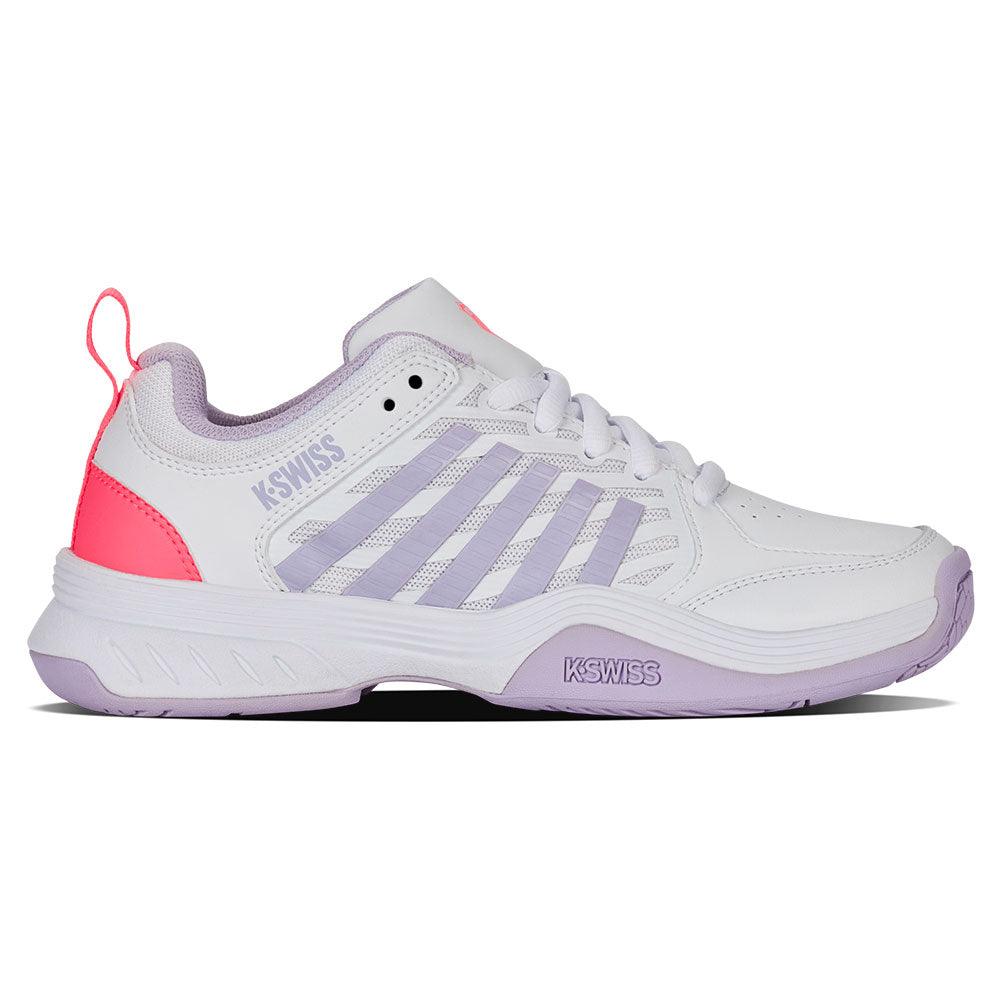 Women`s Court Express 2 Tennis Shoes White and Orchid Petal K-SWISS