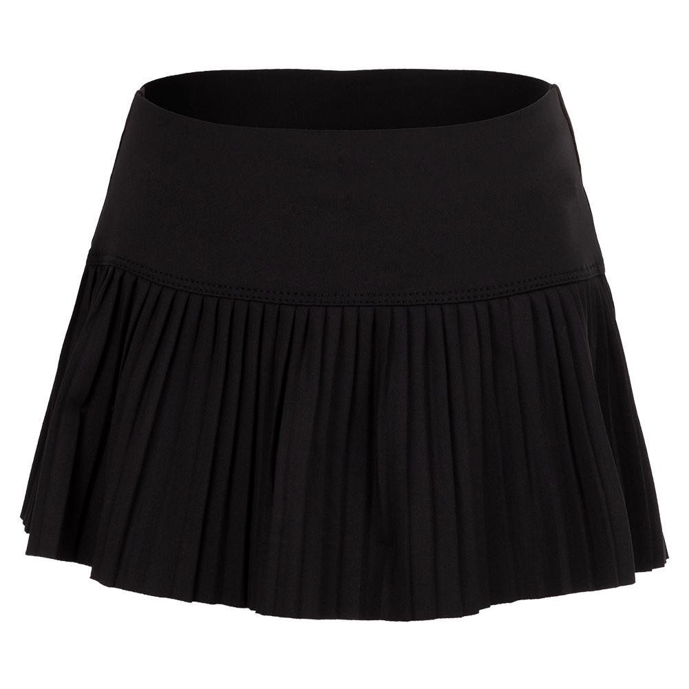 Girls` Pleated Tennis Skort Girls Apparel LUCKY IN LOVE Black 2XS