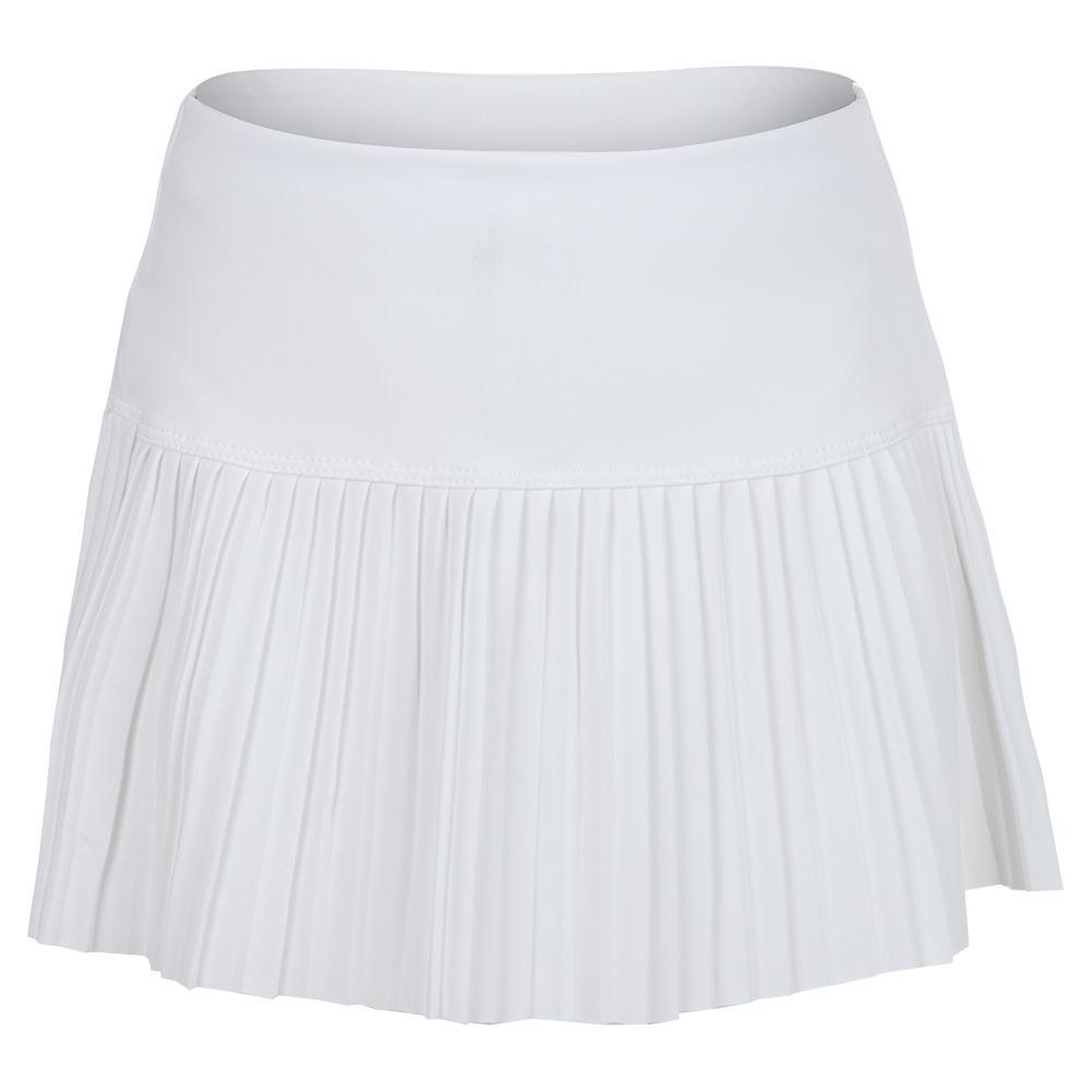 Girls` Pleated Tennis Skort Girls Apparel LUCKY IN LOVE White 2XS