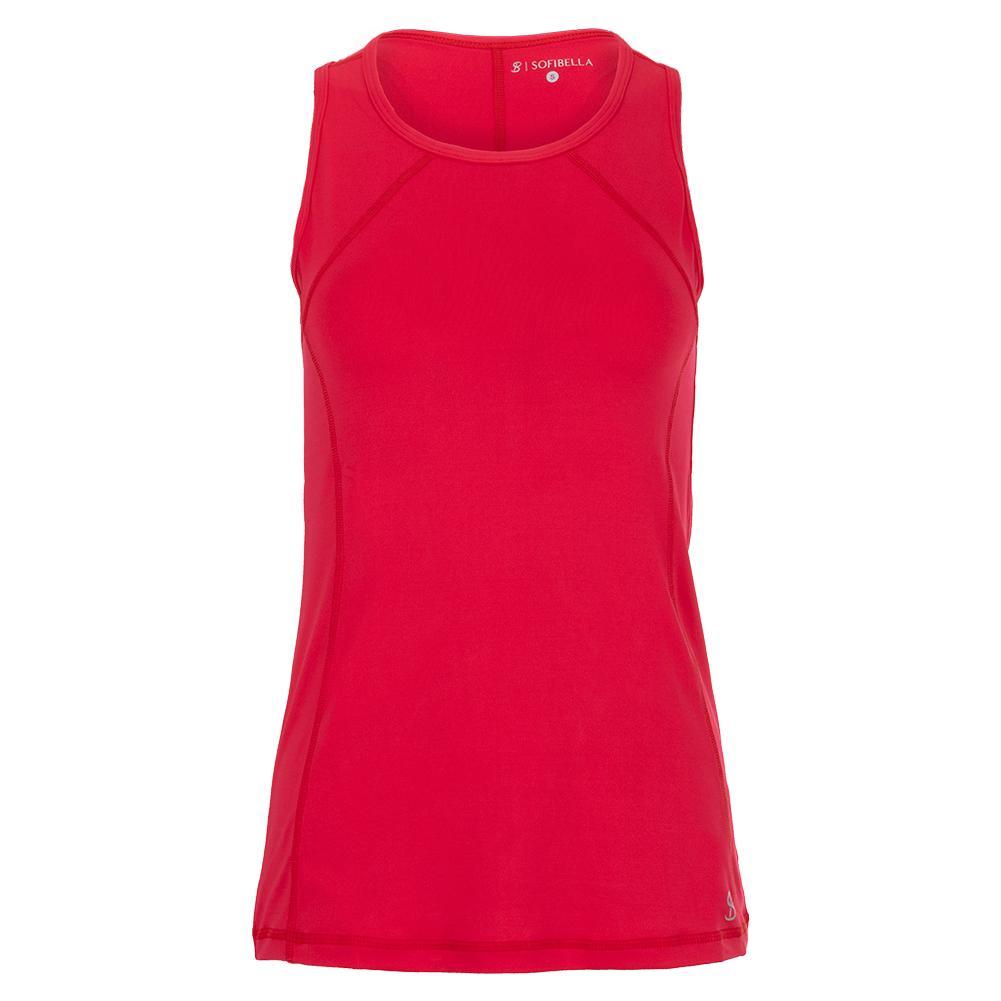 Women's UV Tennis Tank Womens Apparel SOFIBELLA Red XS
